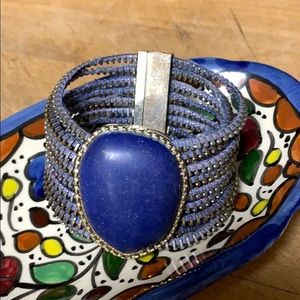 Large BLUE LAPIS stone bracelet...